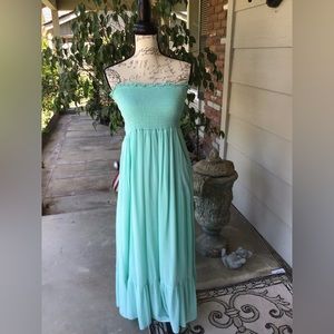 Boston Proper Med Smocked Gauze Maxi